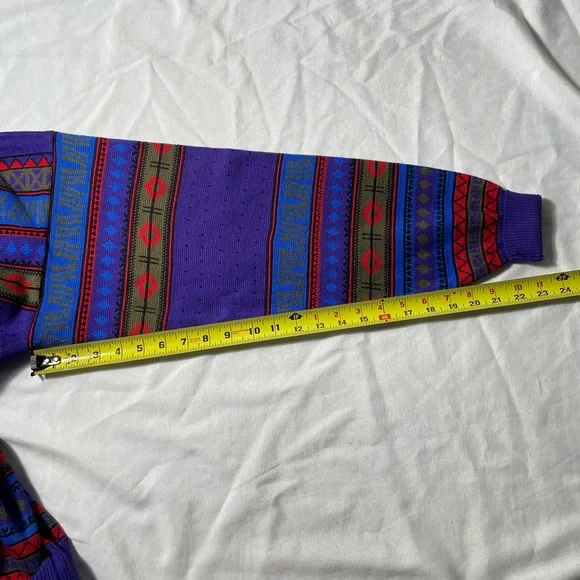 Vintage Meister hagemeister wool acrylic Mulitcolored abstract sweater size XL - Picture 5 of 7